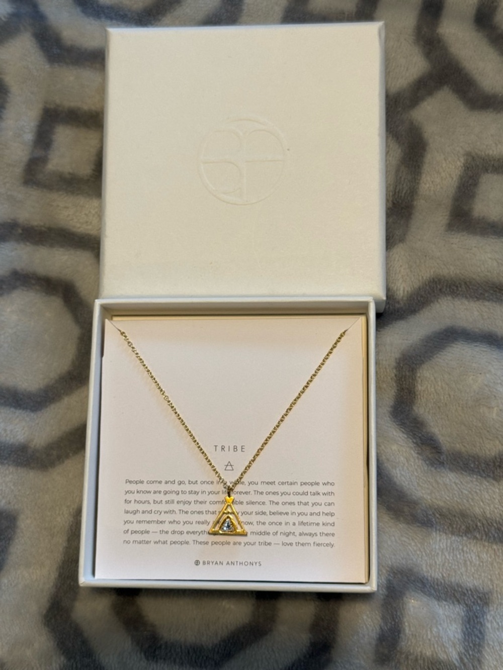 Bryan Anthony’s Gold Triangle TRIBE Pendant Necklace - Women Jewelry BRAND NEW
